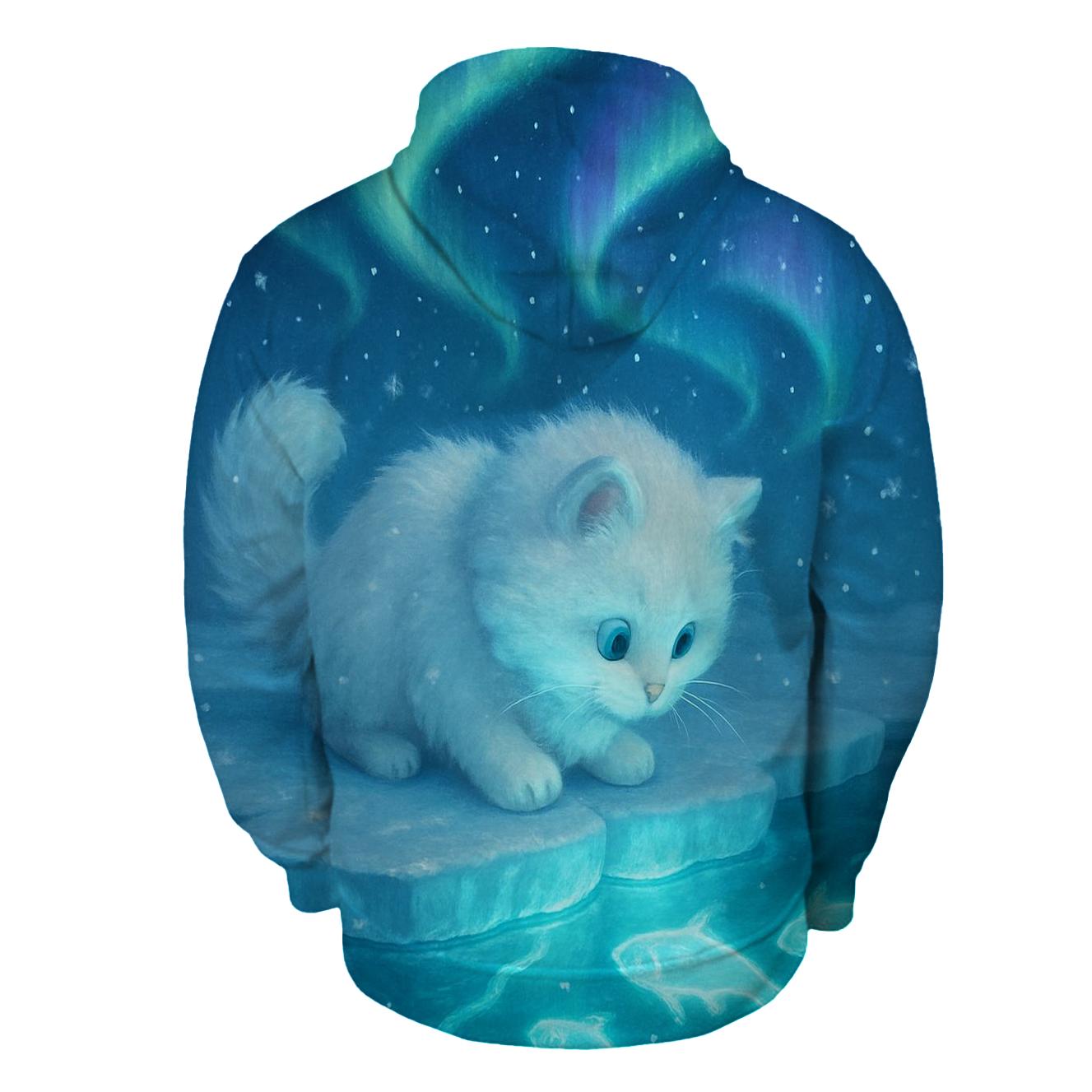 Arctic Aurora Fishing Cat hoodie trends