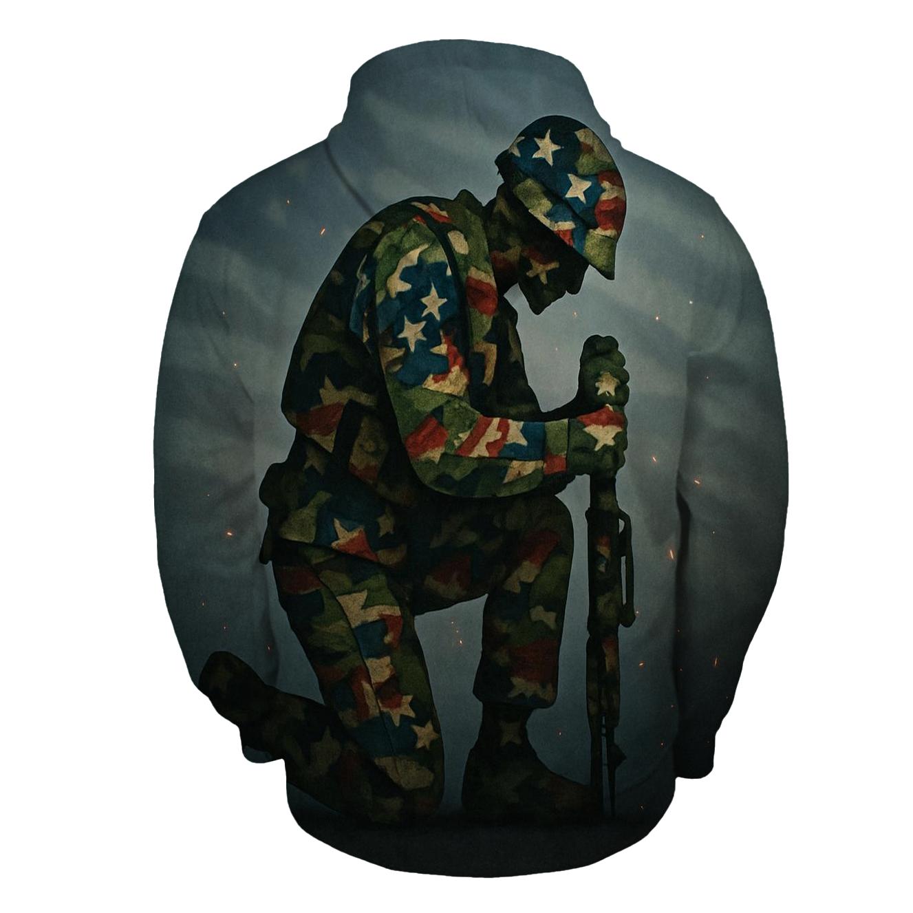 Camouflage Of Fifty Stars lightweight hoodies