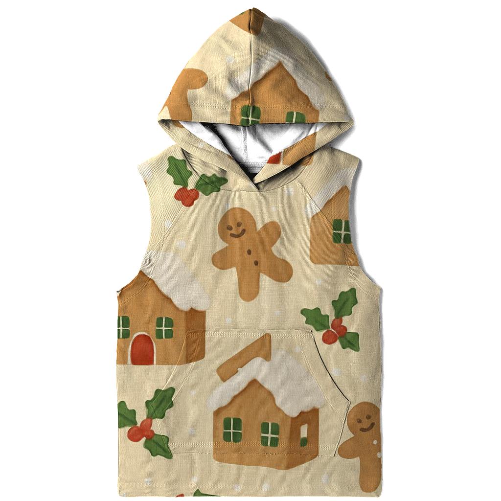 Gingerbread Village Scatter On Cream custom hoodies
