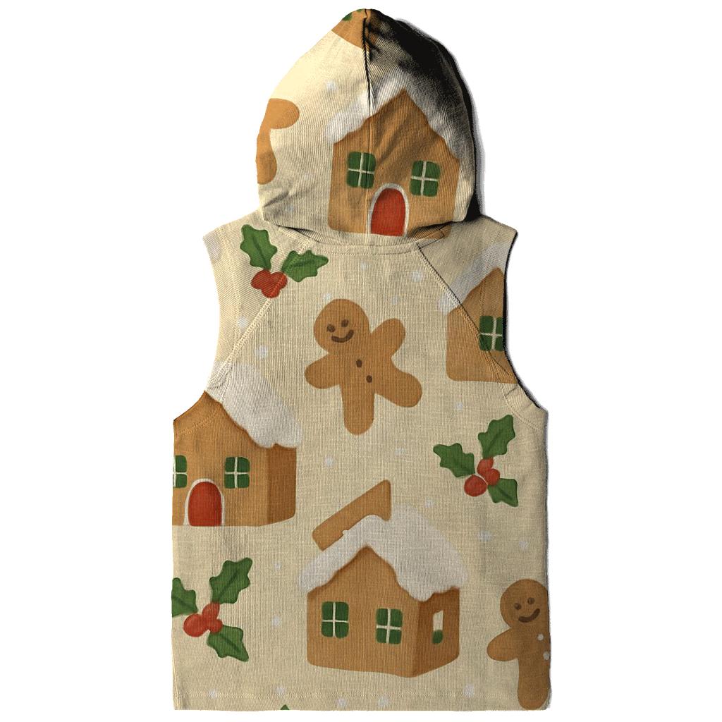 Gingerbread Village Scatter On Cream custom hoodies