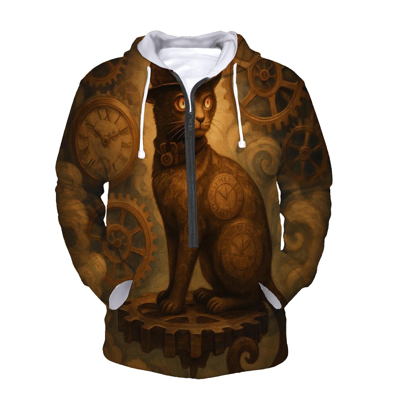 Clockwork Time Voyager Cat pullover hoodies
