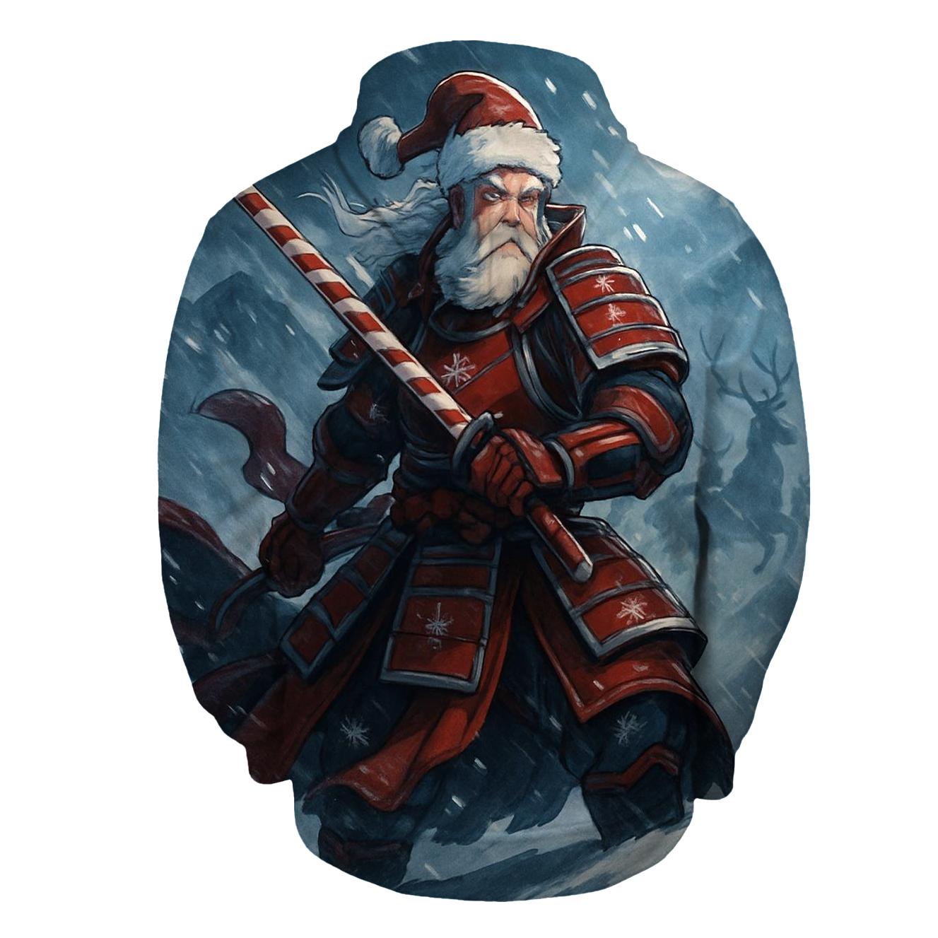 Snowstorm Samurai Santa heavyweight hoodies