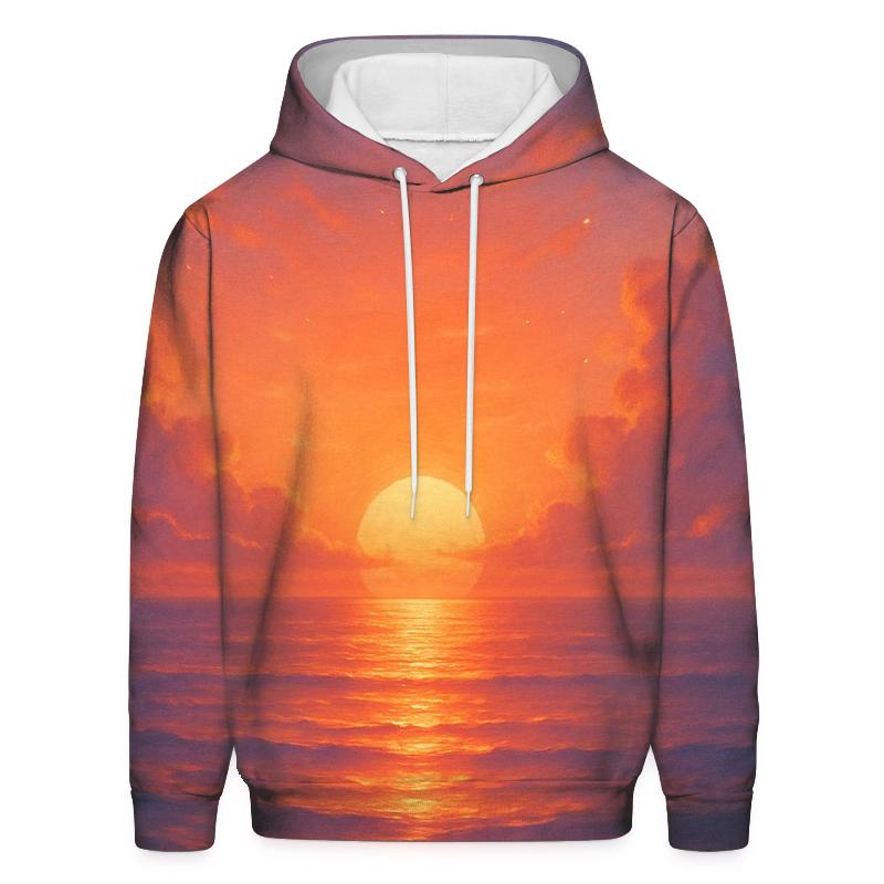 Celestial Tide At Emberfall embroidered hoodies