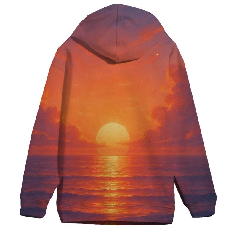 Celestial Tide At Emberfall embroidered hoodies