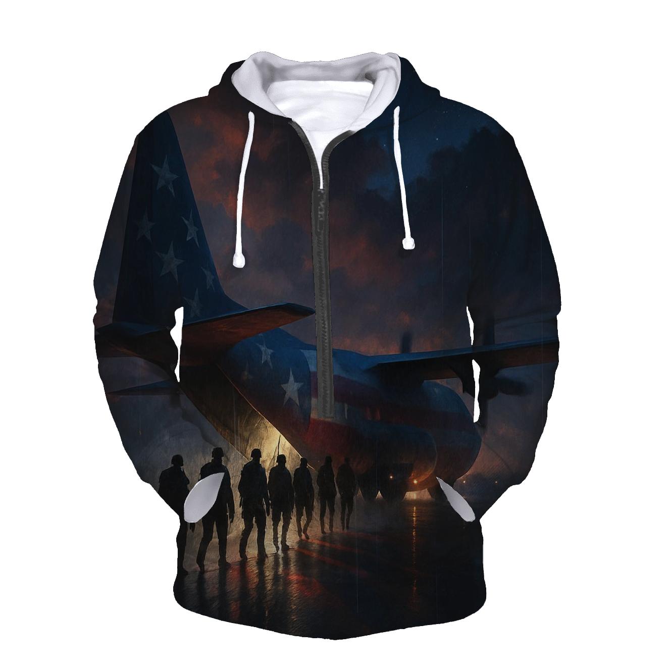 Freedom Line On The Runway graphic hoodies