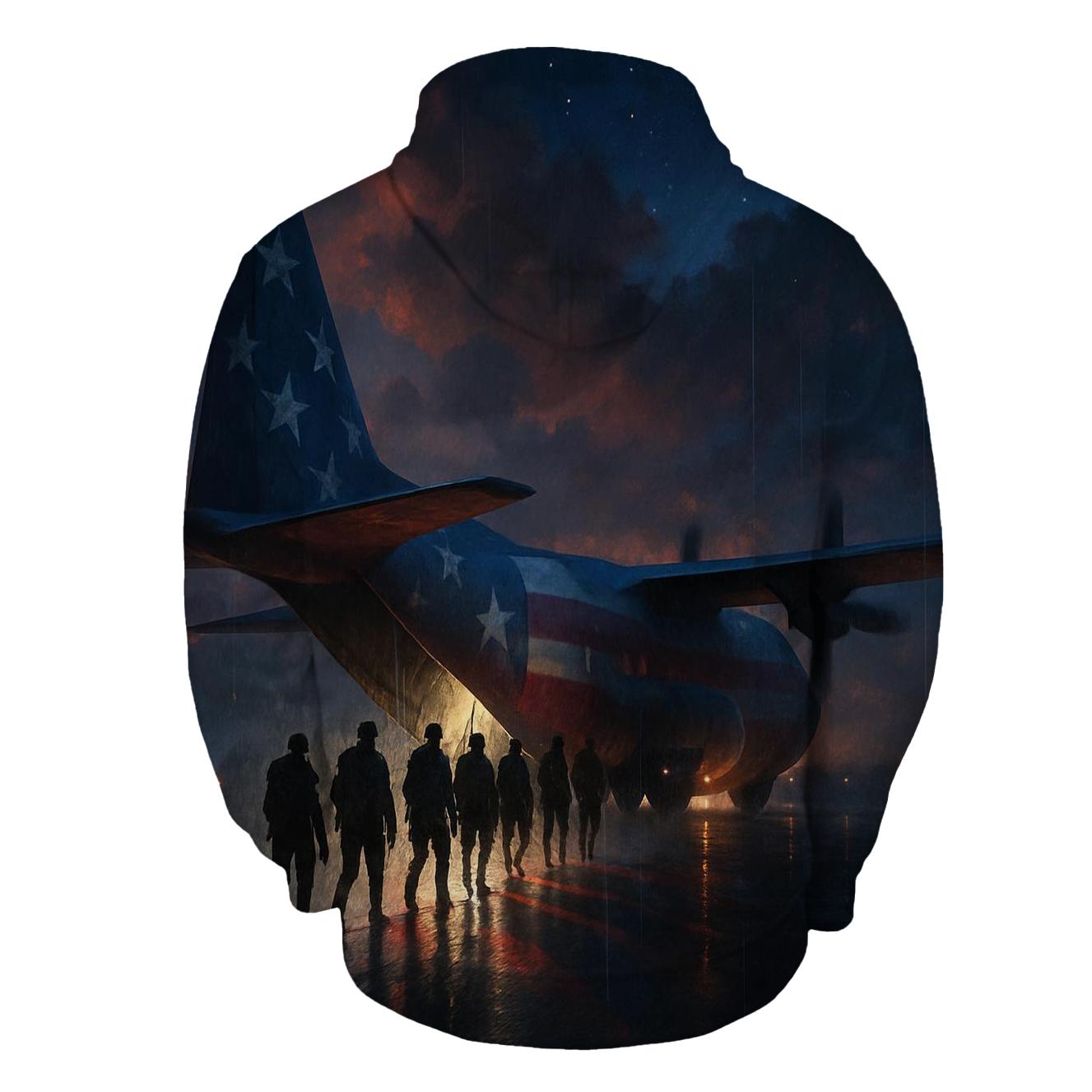 Freedom Line On The Runway graphic hoodies