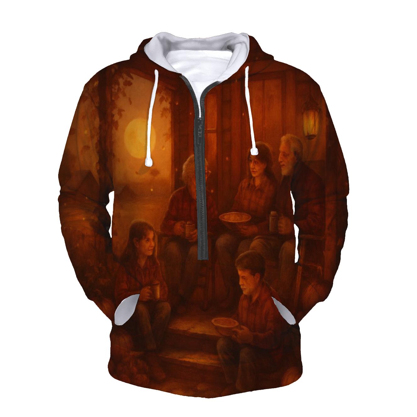 Harvest Moon Porch Gathering premium hoodies