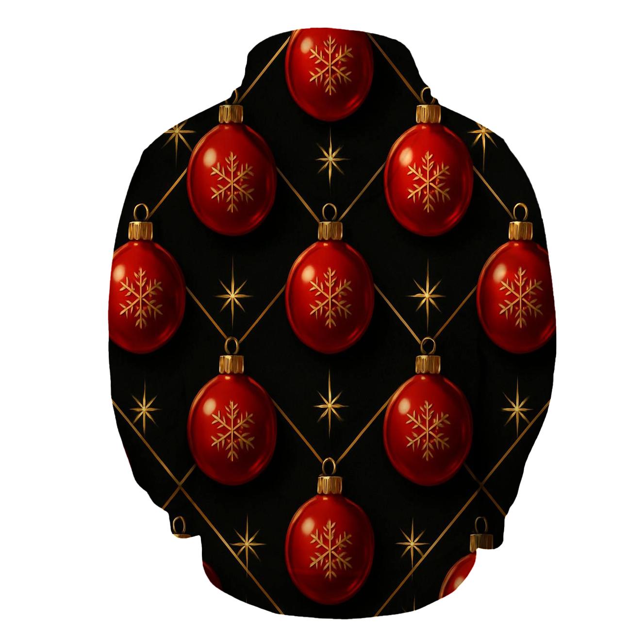 Crimson Bauble Lattice On Midnight Black hoodie designs