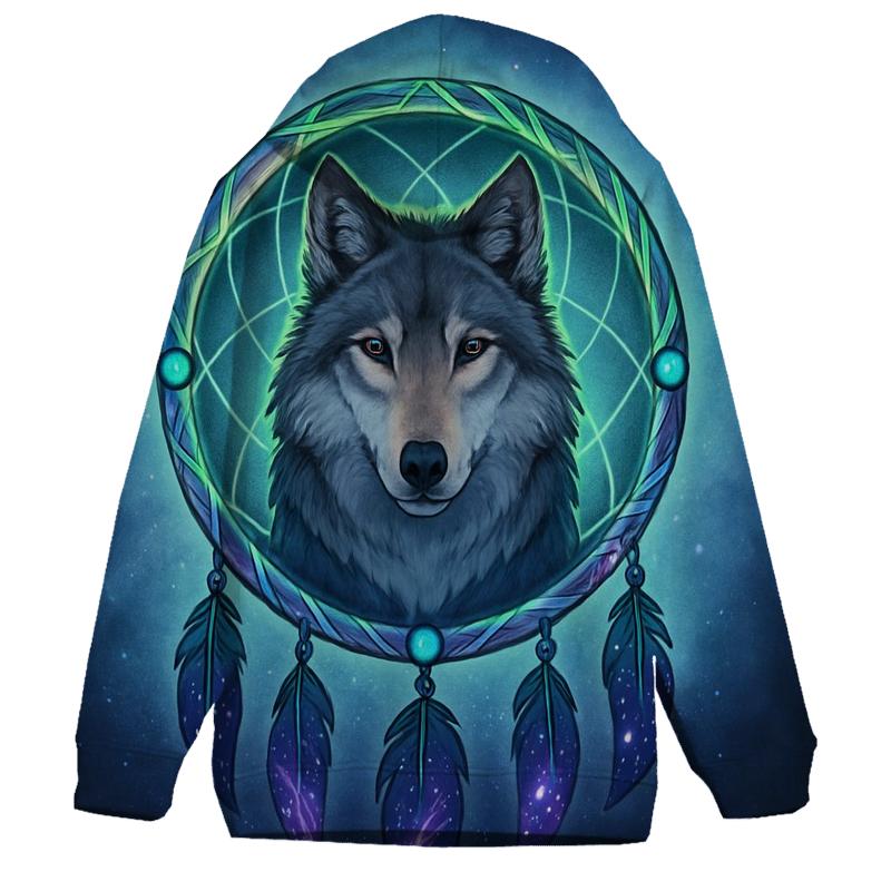 Aurora Dreamcatcher Guardian Wolf lightweight hoodies