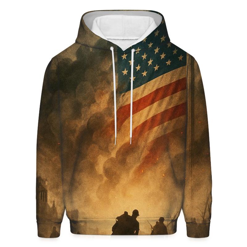 Rising From The Battlefield Ashes embroidered hoodies