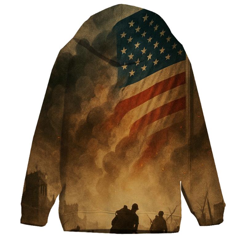 Rising From The Battlefield Ashes embroidered hoodies