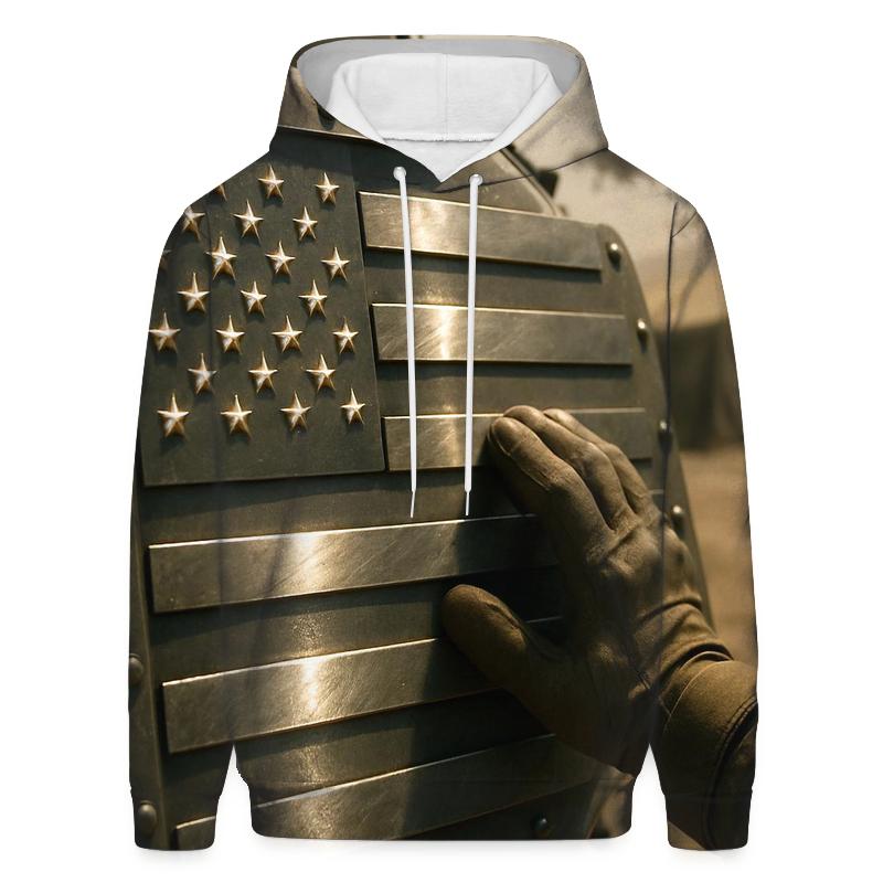 Flag Of Steel And Spirit heavyweight hoodies