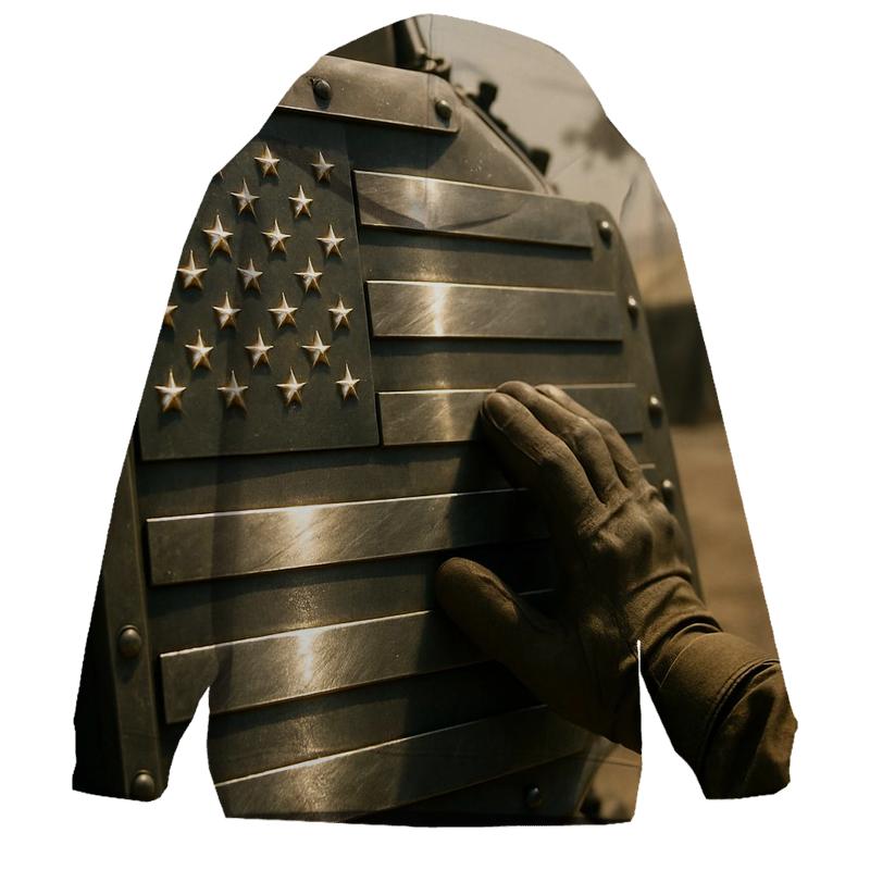 Flag Of Steel And Spirit heavyweight hoodies