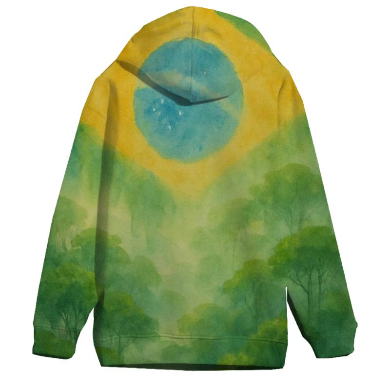 Brazilian Rainforest Flag Aurora designer hoodies