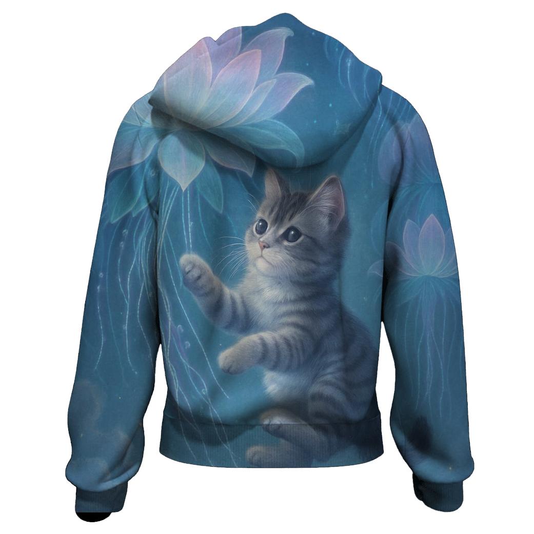 Moonlit Jellyfish Cat Garden hoodie designs