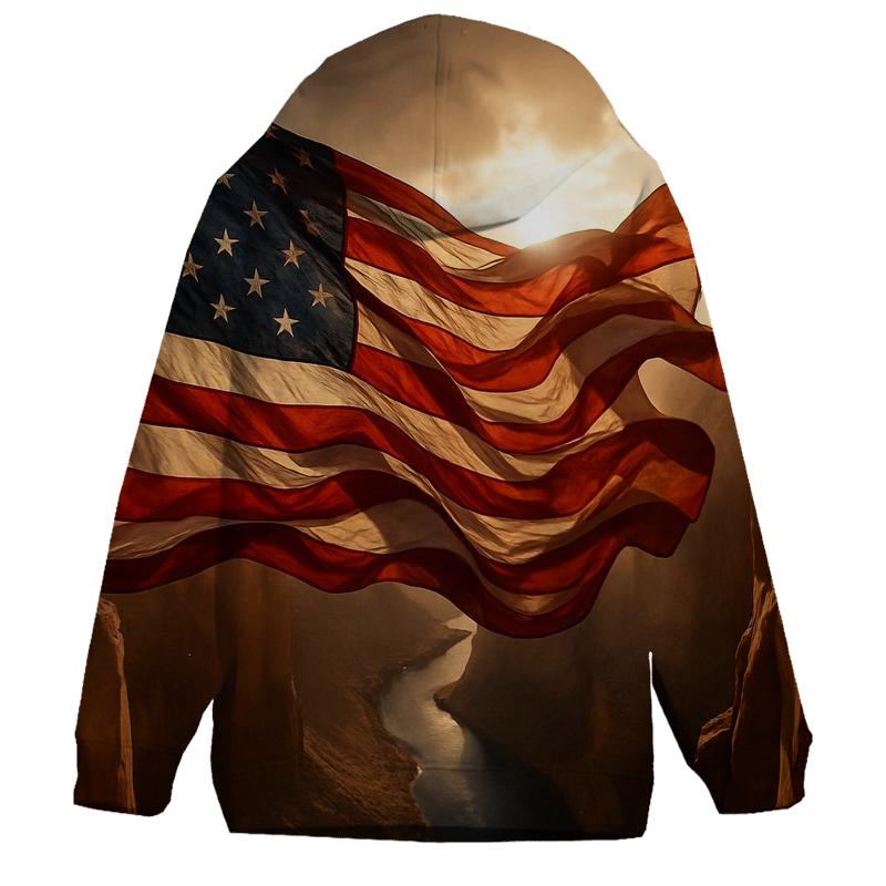 United States Canyon Wind Flag premium hoodies