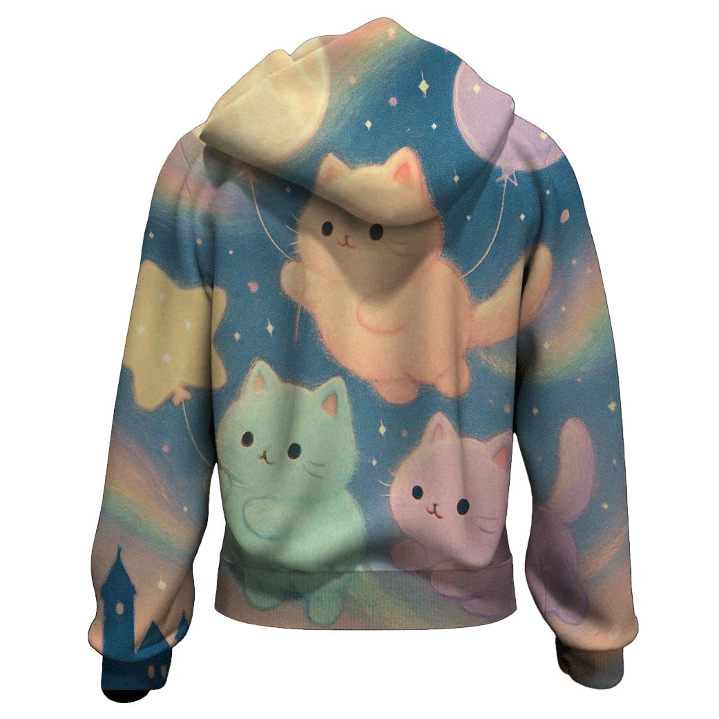 Aurora Balloon Kittens Parade lightweight hoodies