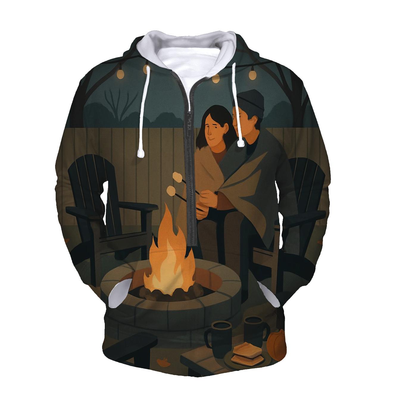 Quiet Backyard Bonfire Thanks pullover hoodies