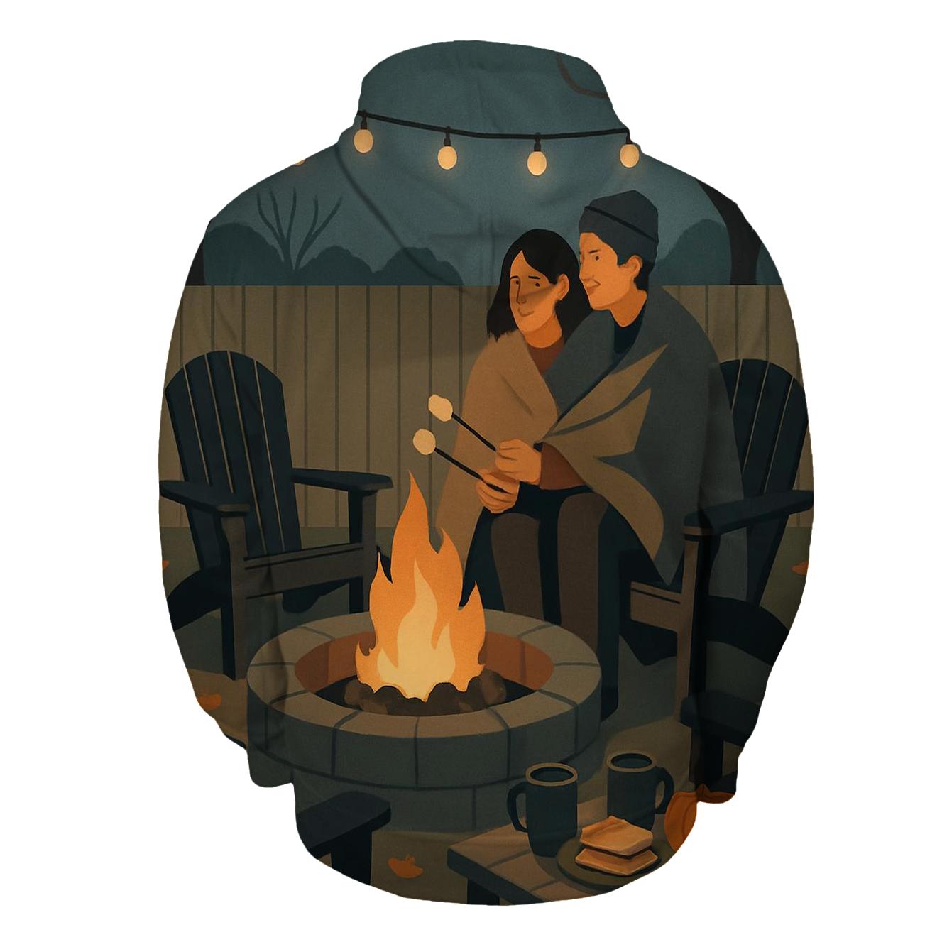 Quiet Backyard Bonfire Thanks pullover hoodies