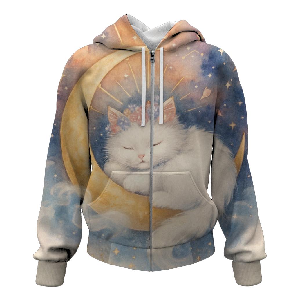 Nebula Napping Crowned Kitten hoodie designs