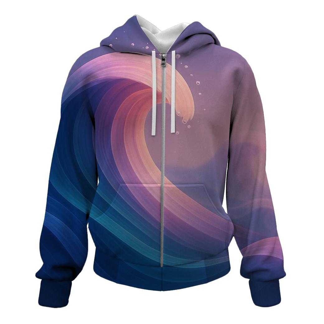 Aurora Tidal Gradient embroidered hoodies
