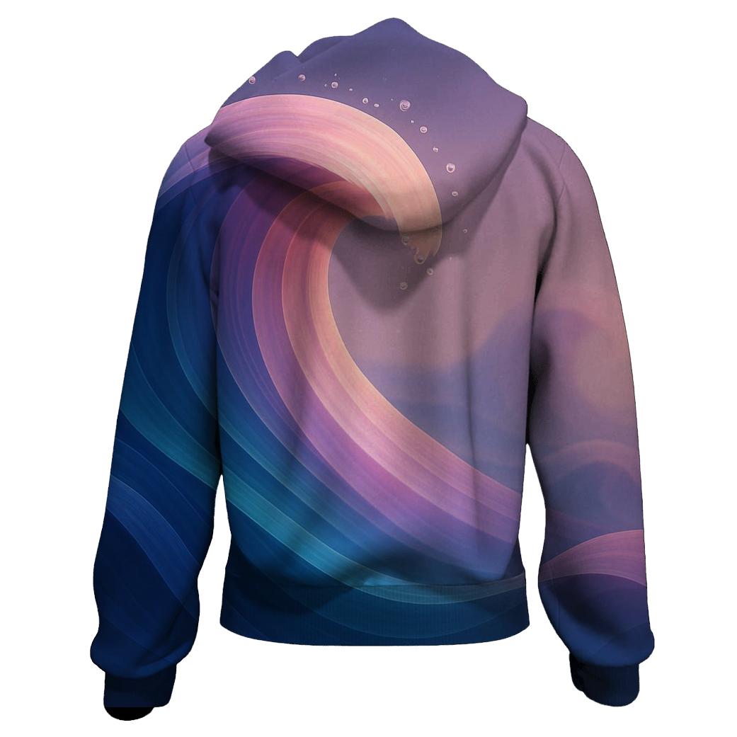 Aurora Tidal Gradient embroidered hoodies