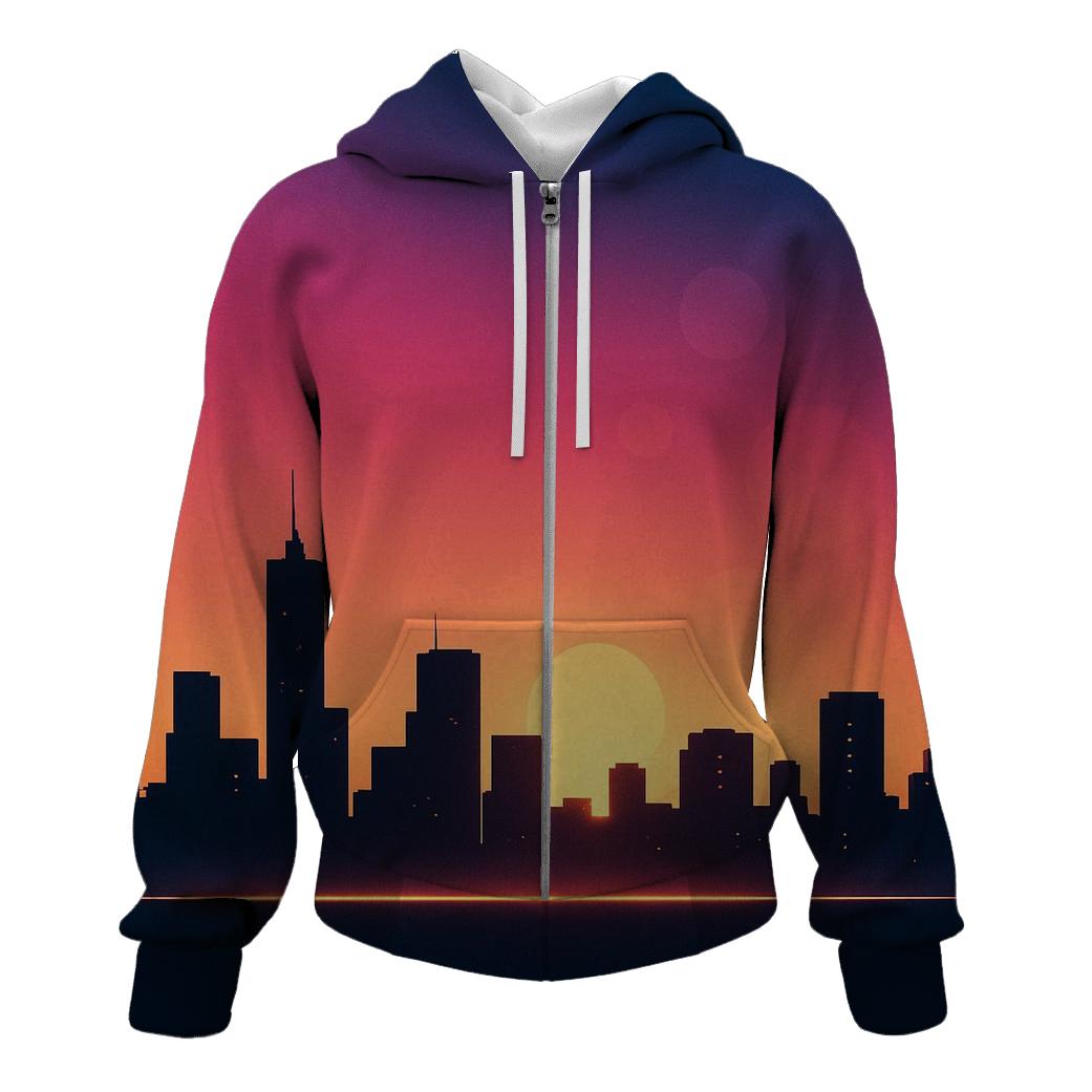 Skyline Afterglow Reverie graphic hoodies