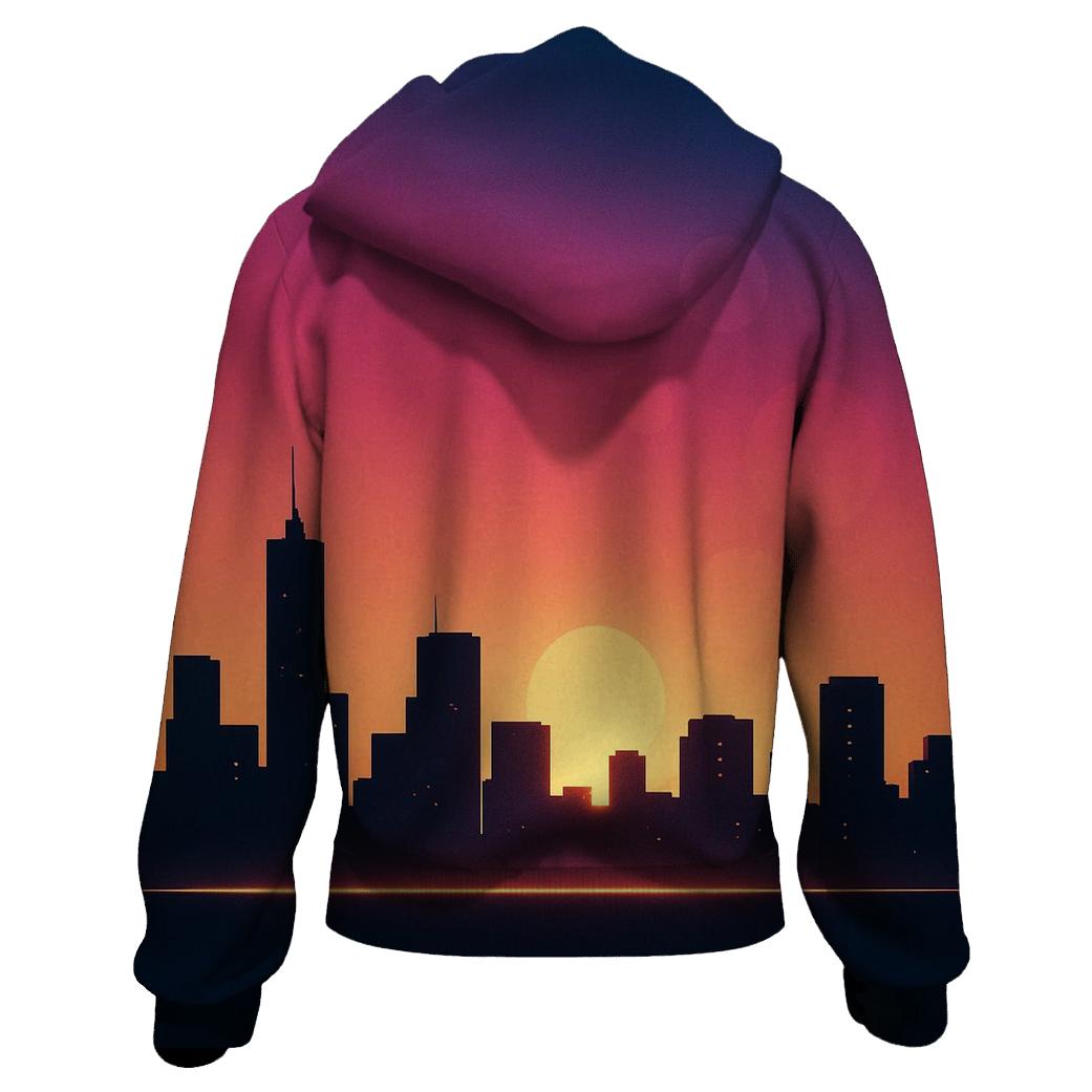 Skyline Afterglow Reverie graphic hoodies