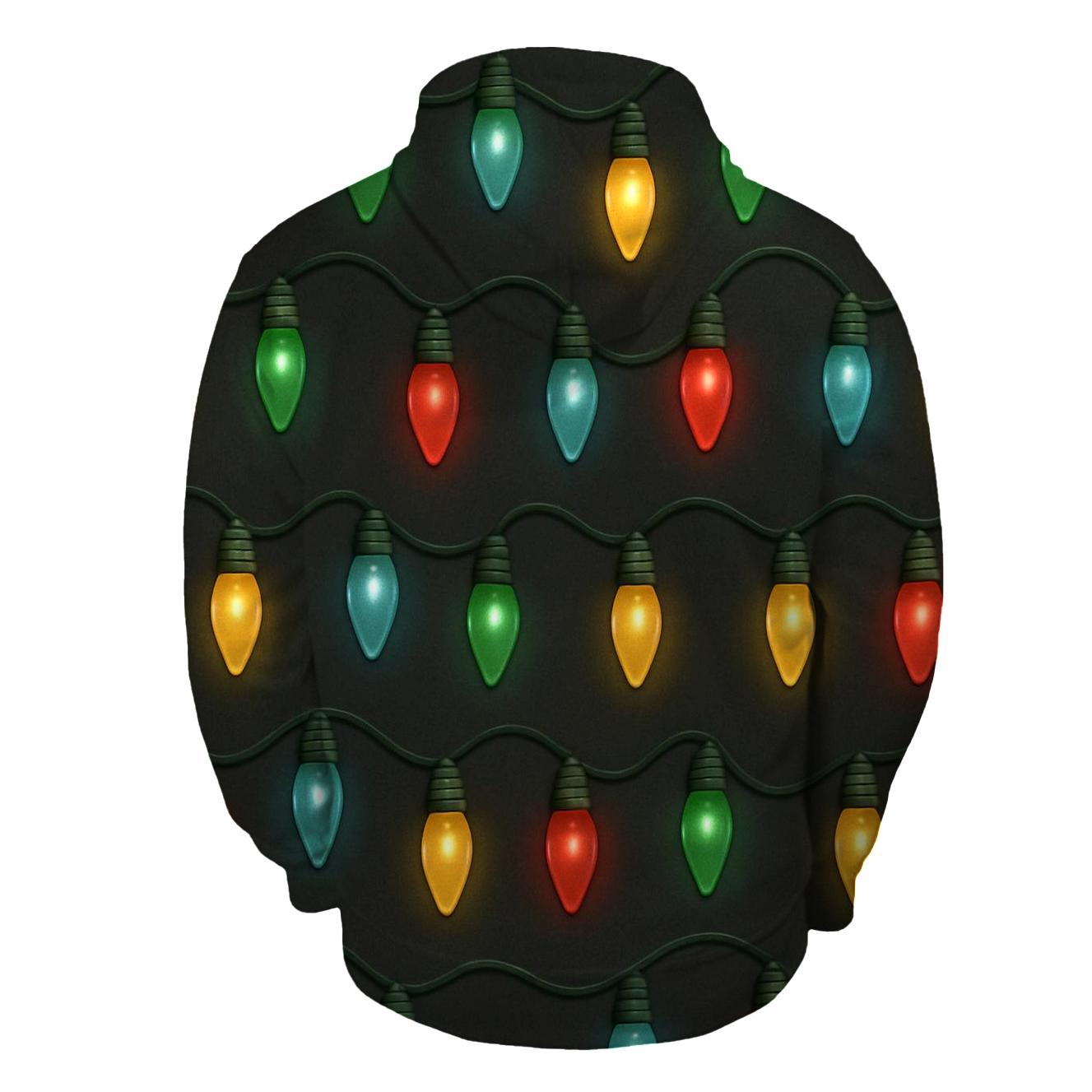 Christmas Light Bulb Loop On Charcoal hoodie trends