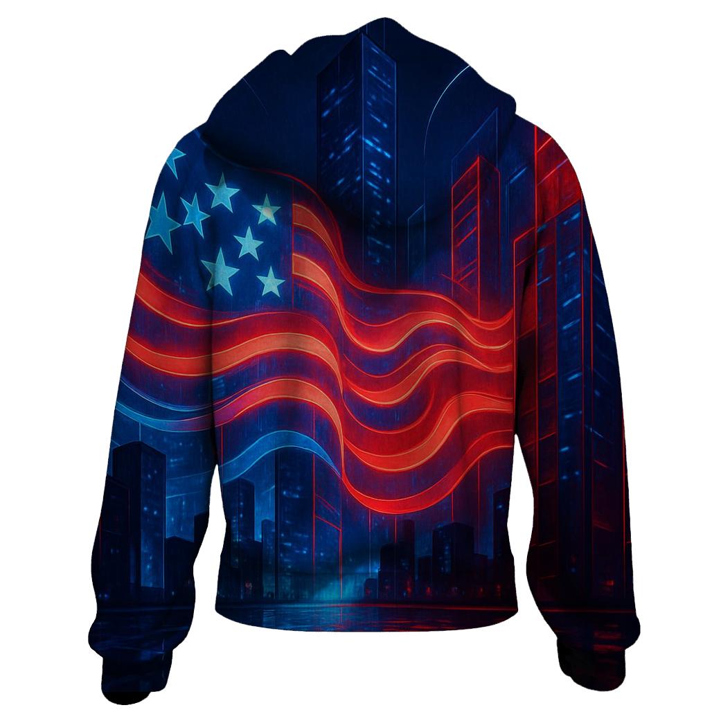 Neon Skyline Starwave premium hoodies