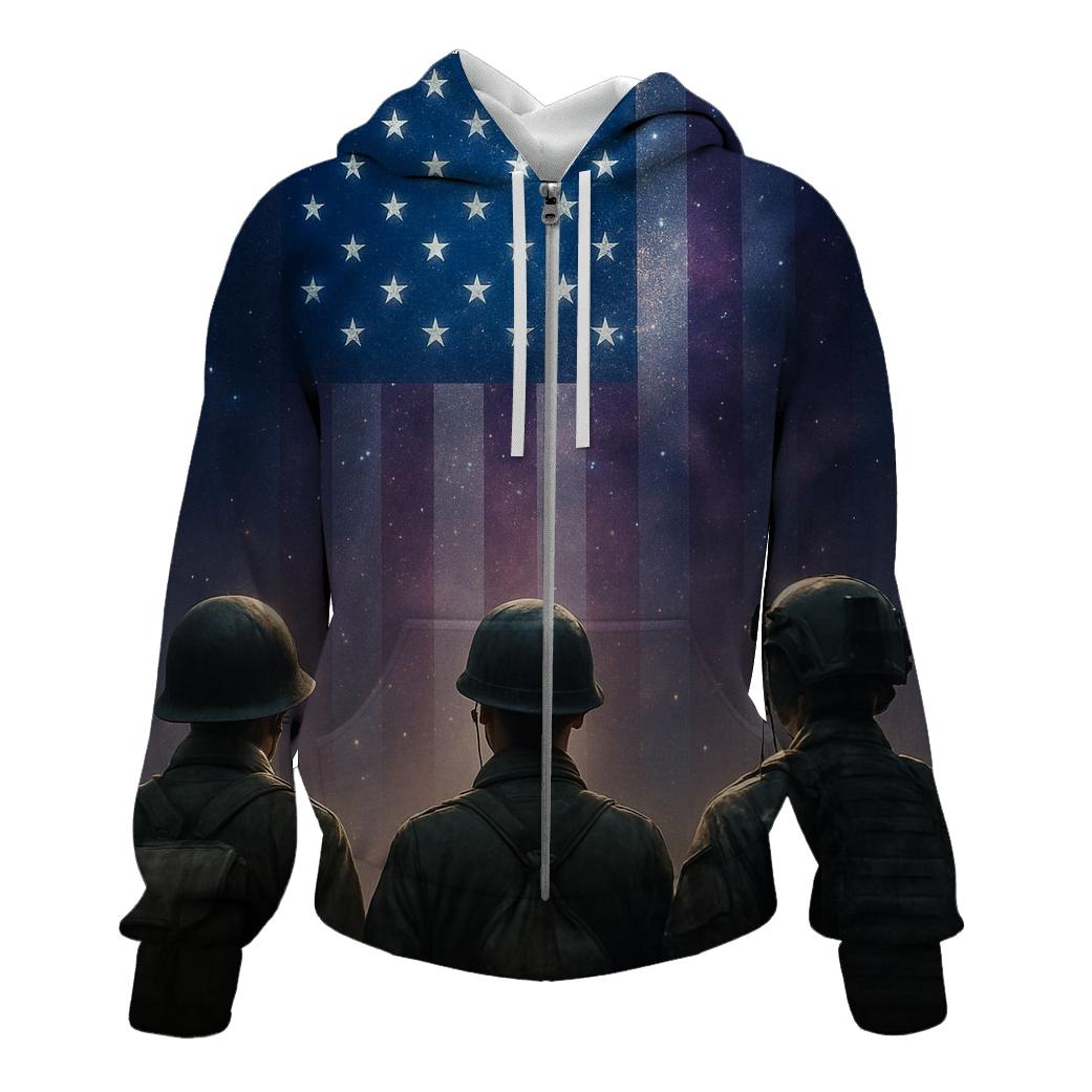 Brothers In The Starlit Stripes graphic hoodies