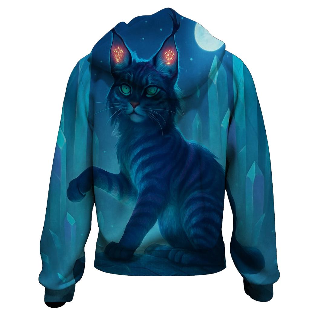 Crystal Forest Mystic Lynx zip-up hoodies