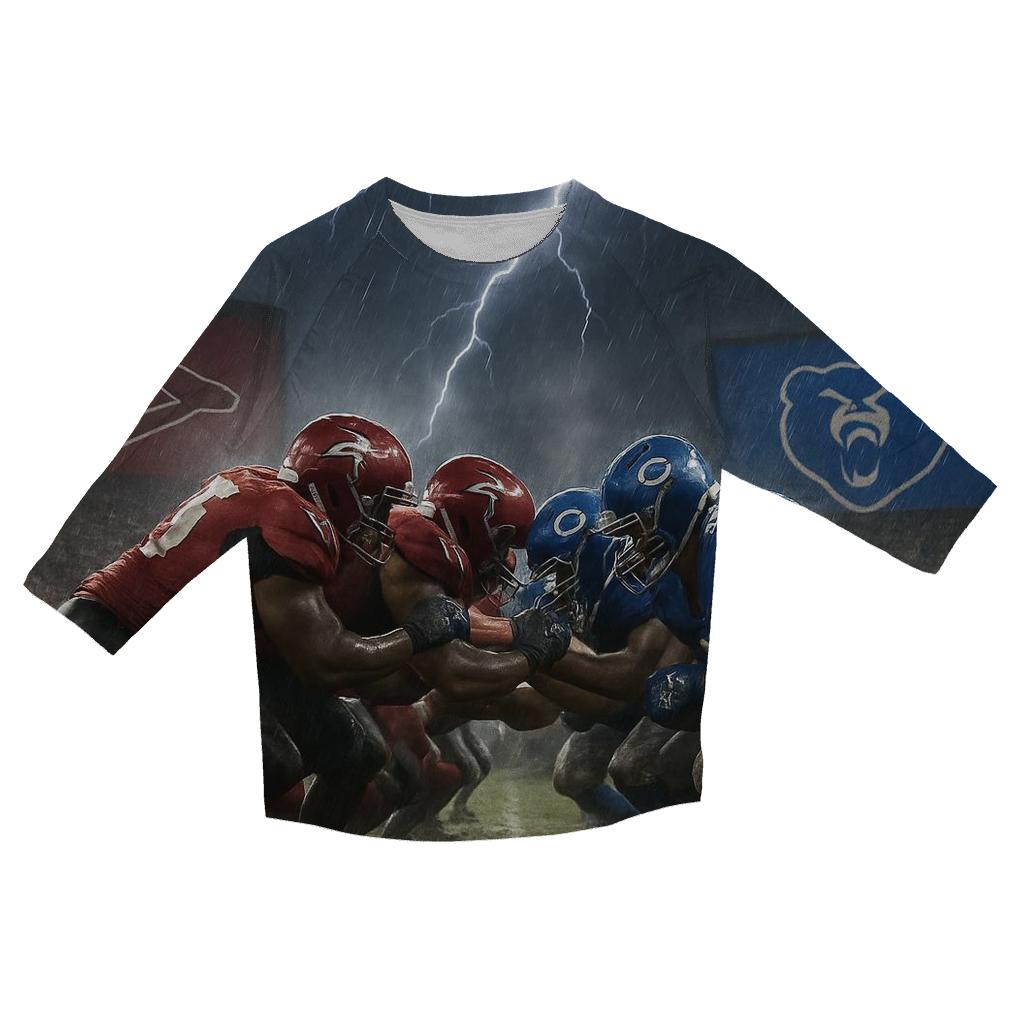 Thunderstorm Over The Braves Cubs Line fashion 3/4 sleeve shirts