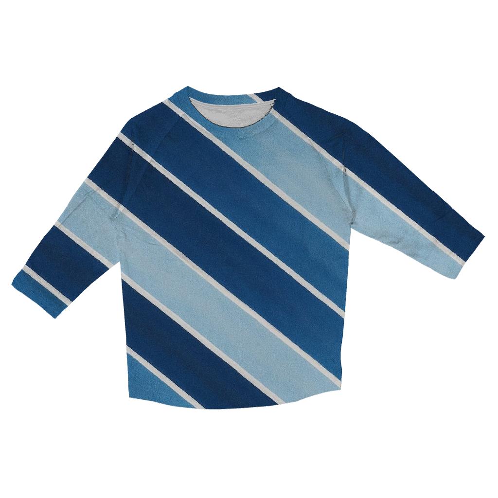 Midnight_Indigo_Arashi_Waves trendy 3/4 sleeve tops