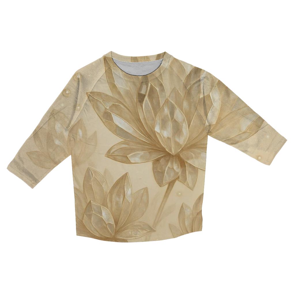 Champagne Crystal Bloom cotton quarter sleeve shirts