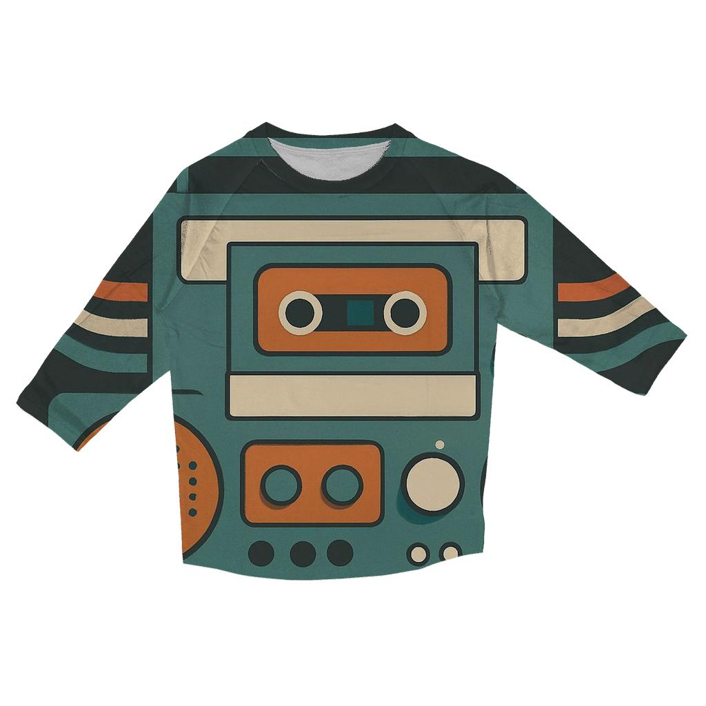 Retro Stereo Vibes personalized 3/4 sleeve tees