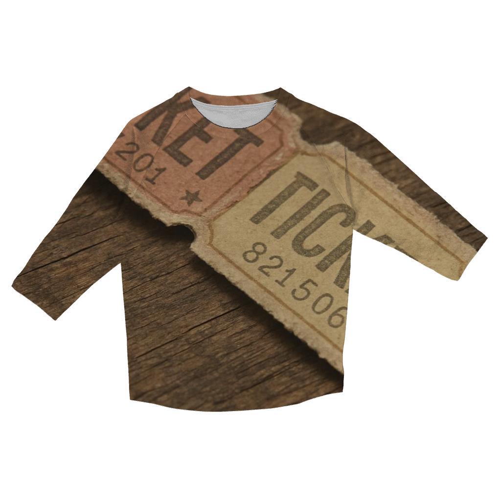 Faded Summer Carnival Ticket Strip stylish quarter sleeve tops
