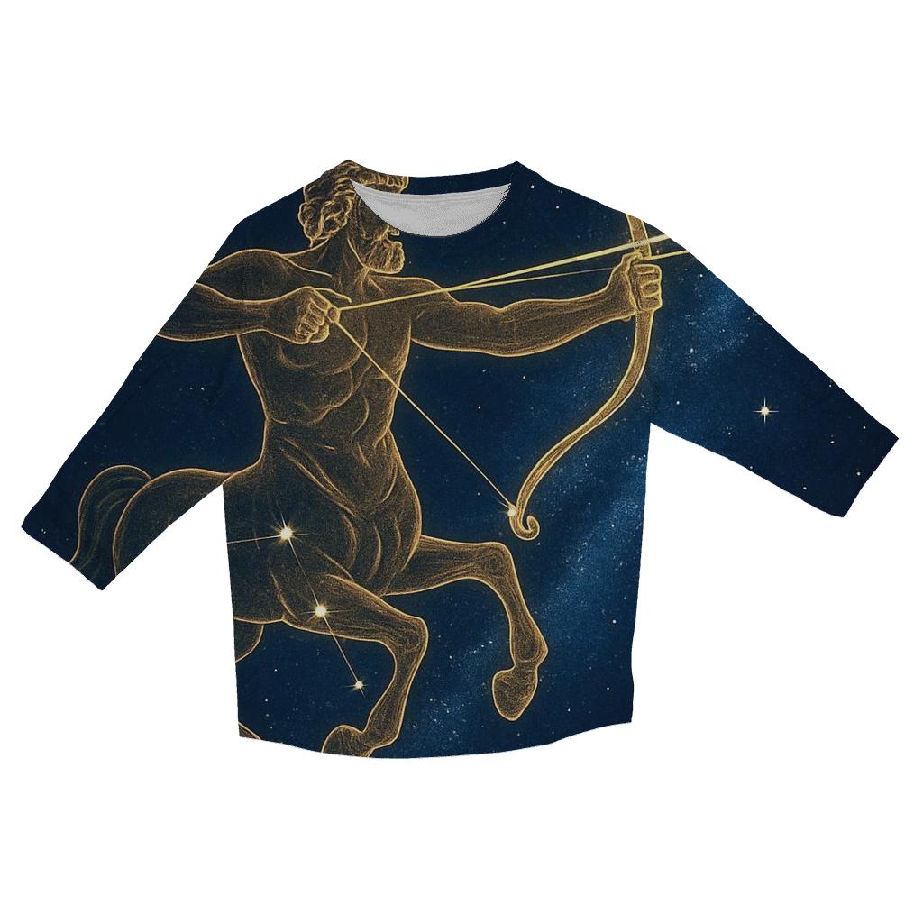 Sagittarius Archer Star Trail Map custom 3/4 sleeve shirts