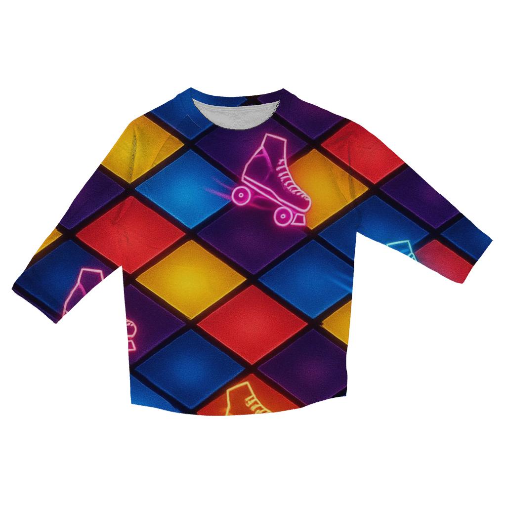 Electric Roller Disco Floor cotton quarter sleeve shirts