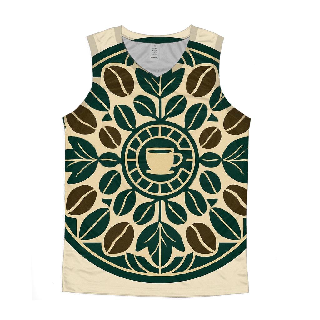 Emerald Bean Mosaic graphic print tank tops