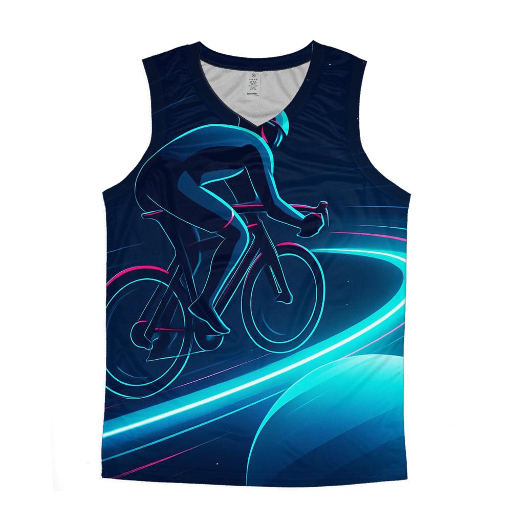 Orbit Cycling Time Trial graphic print tank tops