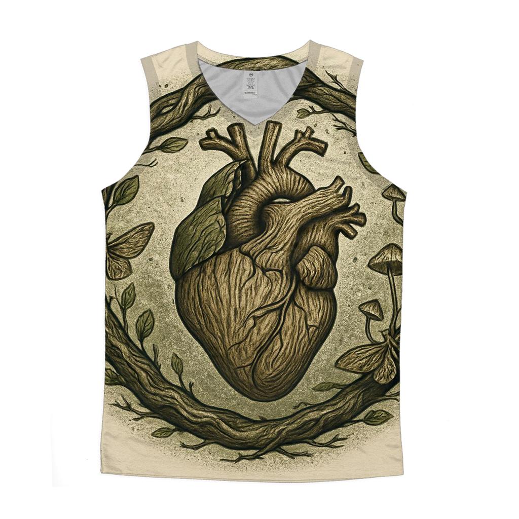 Forest Heart Ouroboros graphic print tank tops