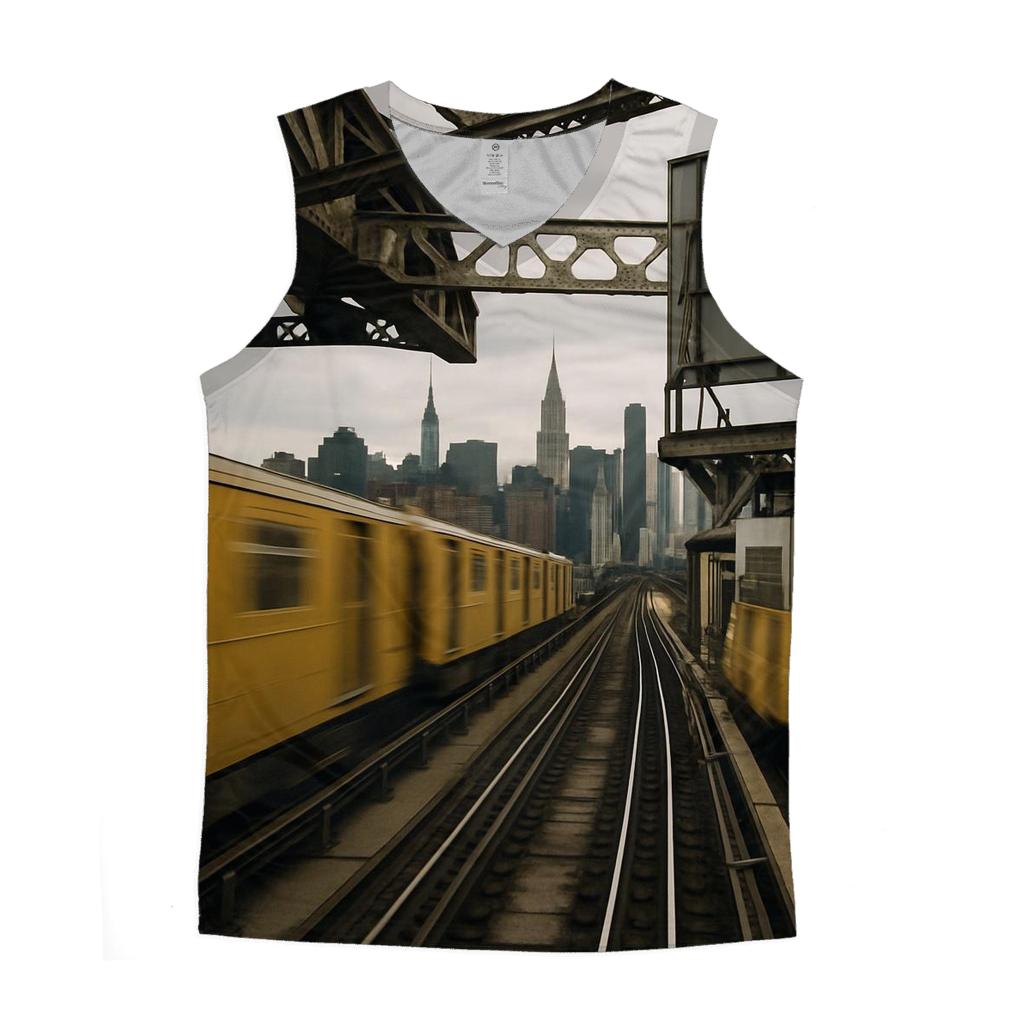 Queensboro Plaza Tracks And Towers stylish racerback tanks