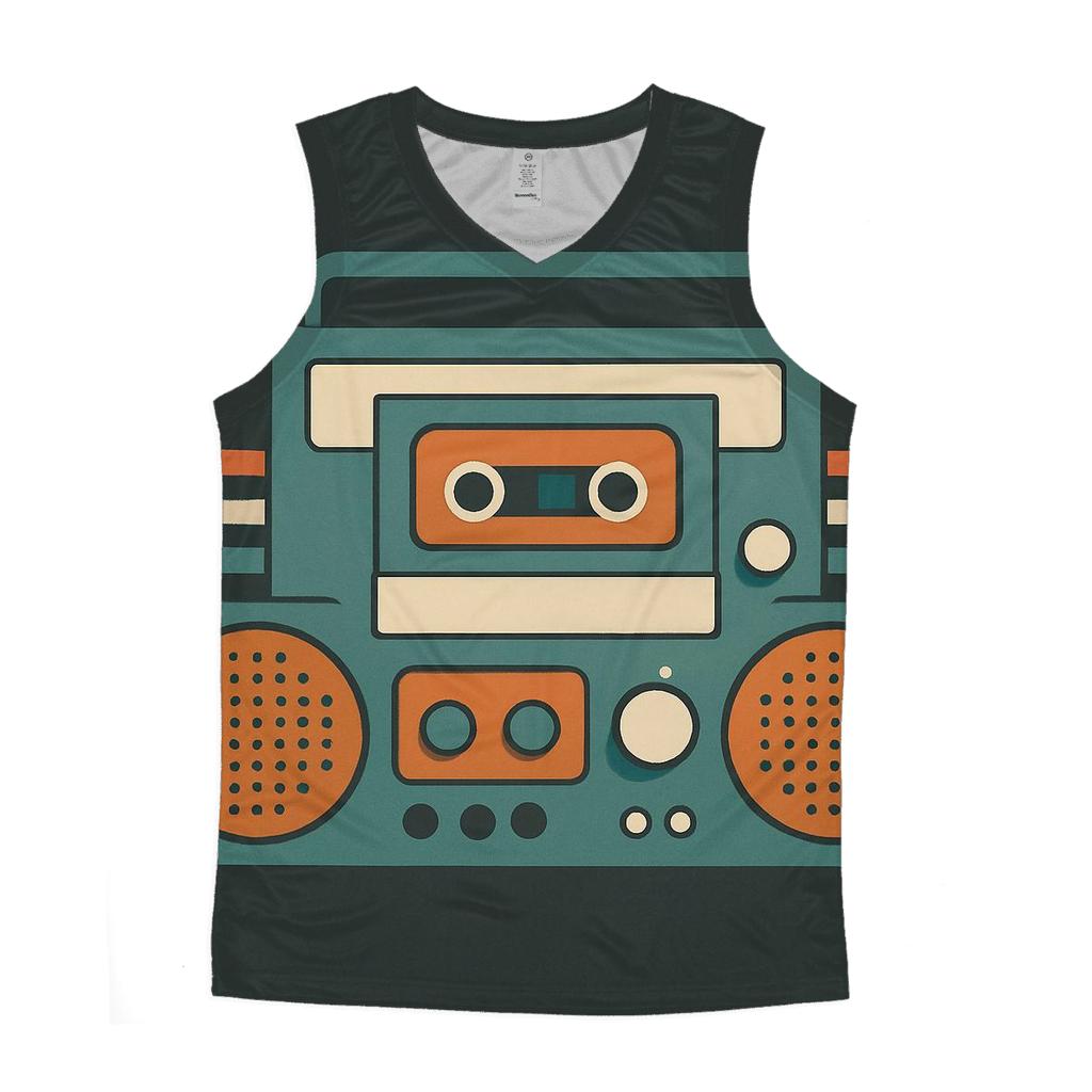 Retro Stereo Vibes sports performance tank tops