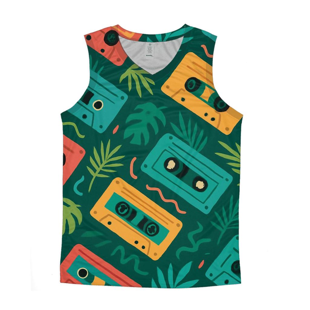 Cassette Jungle Rhythm stylish racerback tanks