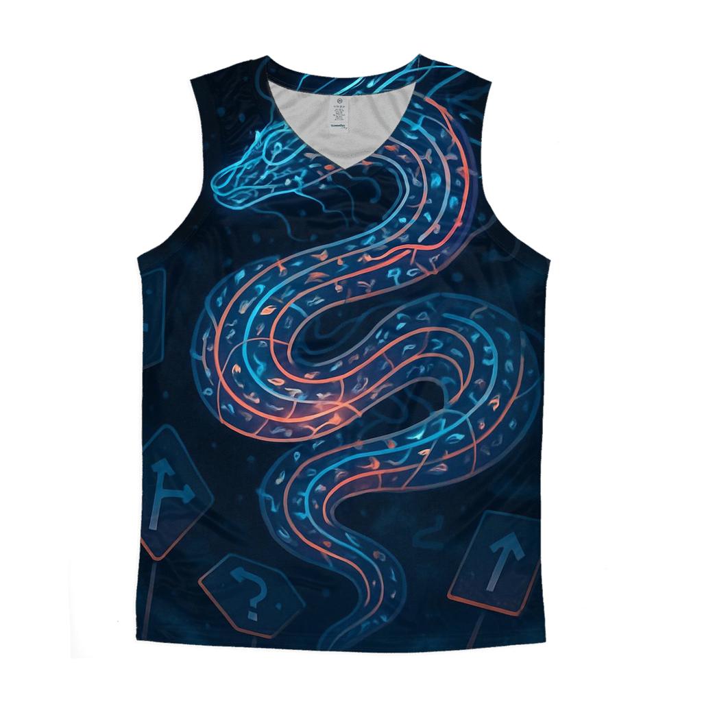 Serpent Of Scattered Paths cotton sleeveless tops