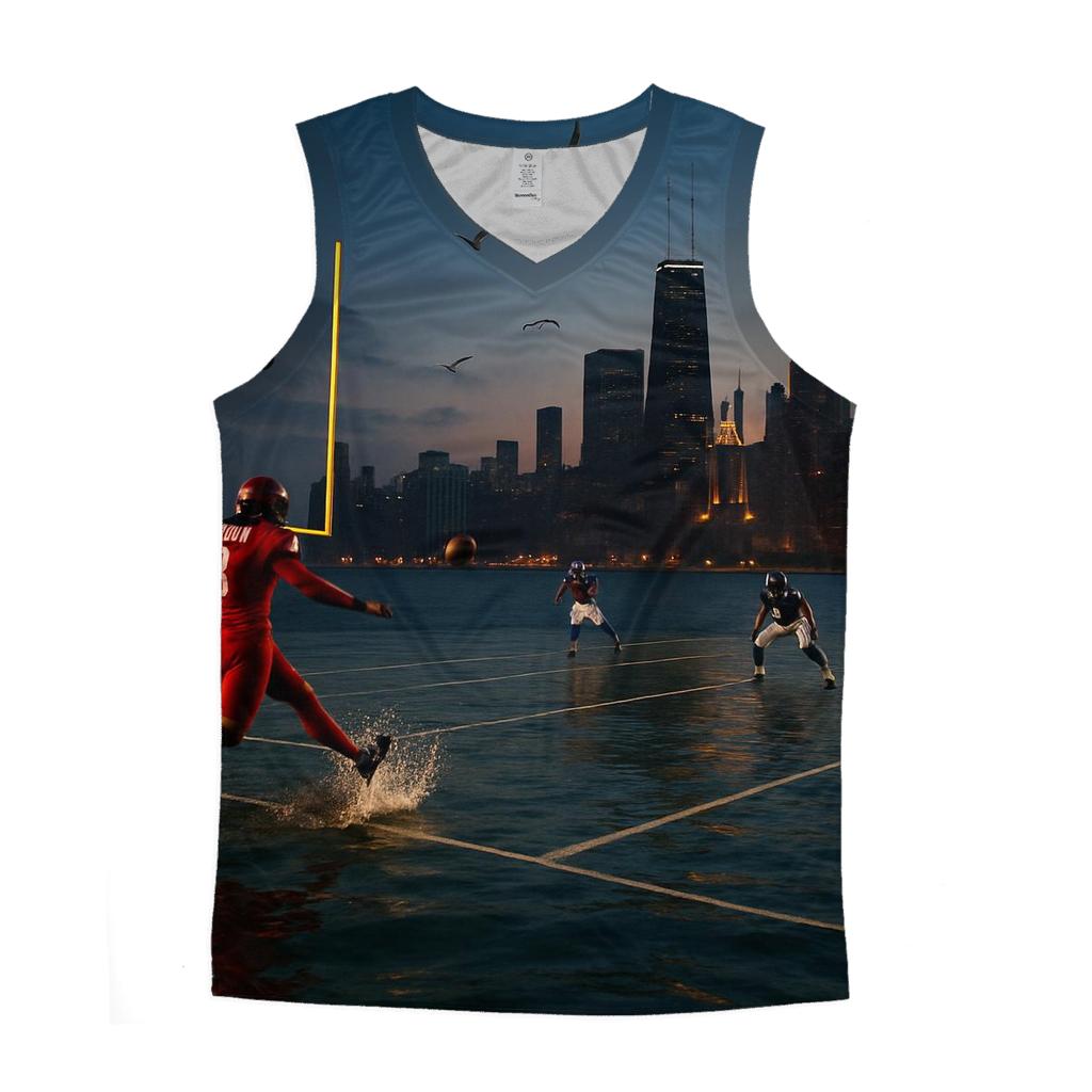 Rivalry Kickoff Over Lake Michigan personalized athletic tanks