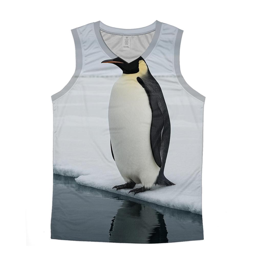 Ice Flow Sentinel Emperor Penguin personalized athletic tanks