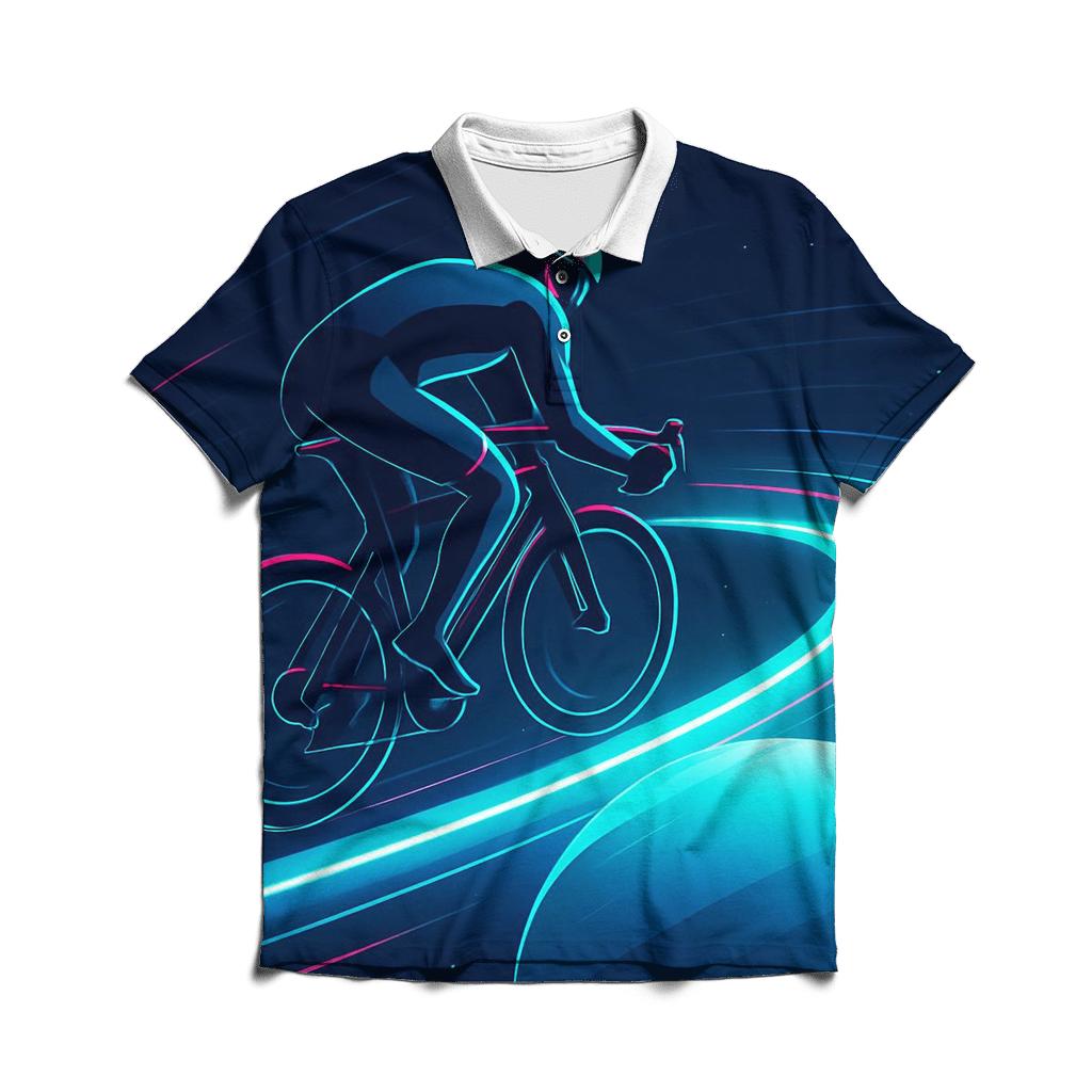 Orbit Cycling Time Trial stylish collar polo tees