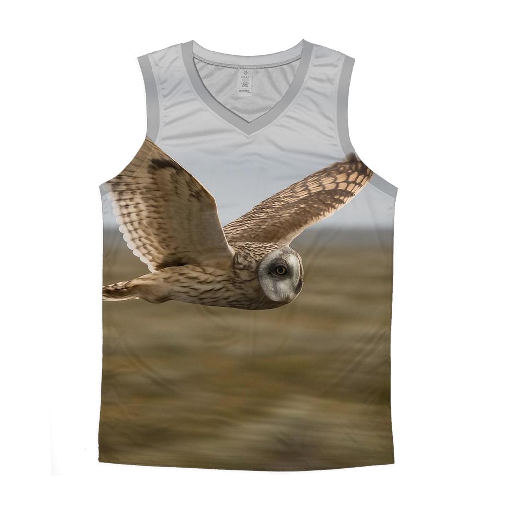 Tundra Glide Short Eared Owl stylish racerback tanks